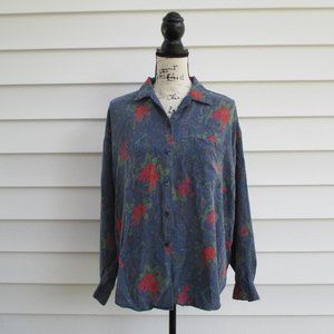 GAP Blue Multicolored Size Large Button-Down Shirt.